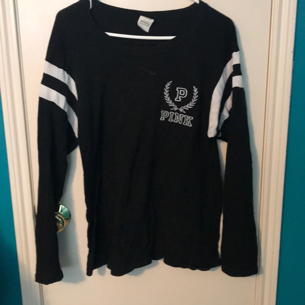 PINK Victoria’s Secret, black, long sleeved shirt